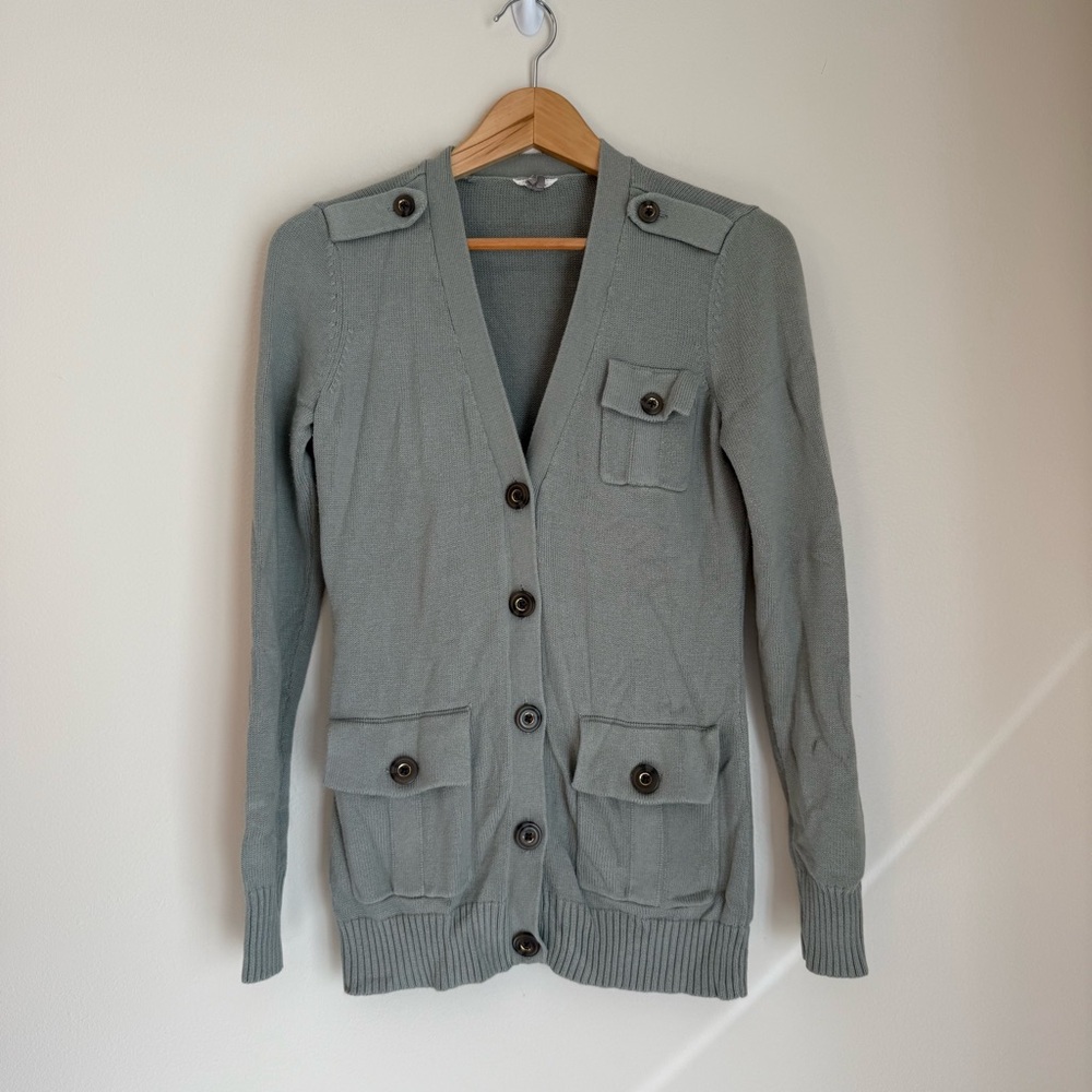 Fossil Mint Green Grandpa Cardigan Size Small